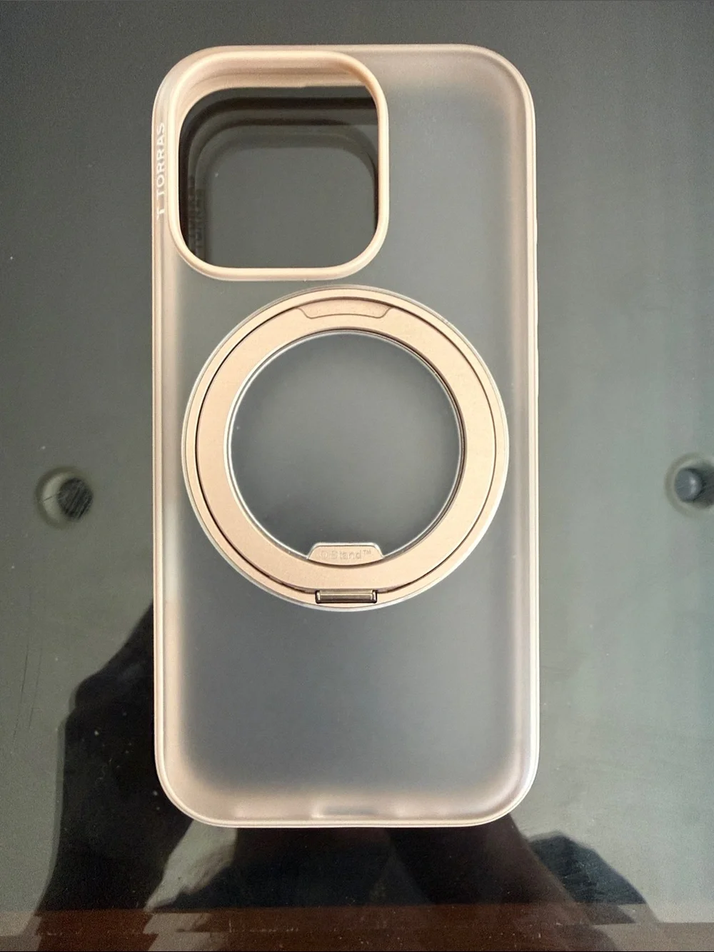 Torres Clear MagSafe-Compatible iPhone Case with Rose Gold Ring